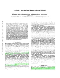 Learning Prediction Intervals for Model Performance