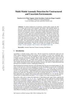 Multi-Modal Anomaly Detection for Unstructured and Uncertain
  Environments