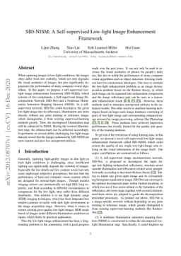 SID-NISM: A Self-supervised Low-light Image Enhancement Framework