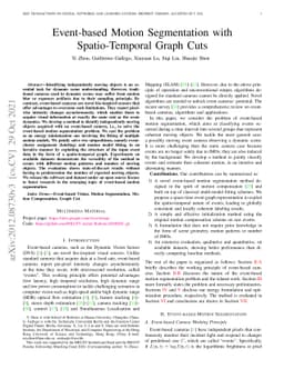 Event-based Motion Segmentation with Spatio-Temporal Graph Cuts