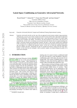Latent Space Conditioning on Generative Adversarial Networks