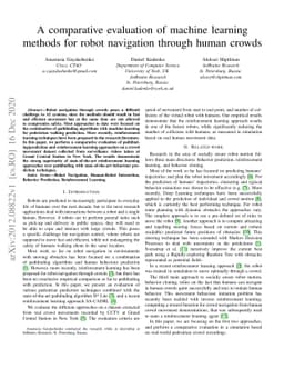 A comparative evaluation of machine learning methods for robot
  navigation through human crowds