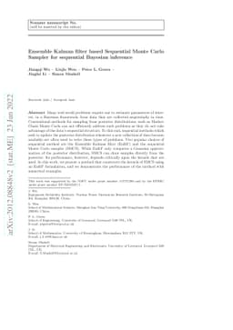 Ensemble Kalman filter based Sequential Monte Carlo Sampler for
  sequential Bayesian inference