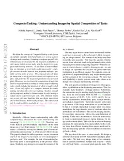 CompositeTasking: Understanding Images by Spatial Composition of Tasks