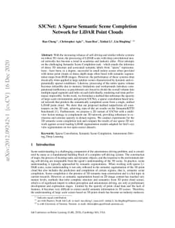 S3CNet: A Sparse Semantic Scene Completion Network for LiDAR Point
  Clouds