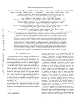 Variational Quantum Algorithms