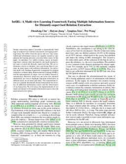 InSRL: A Multi-view Learning Framework Fusing Multiple Information
  Sources for Distantly-supervised Relation Extraction