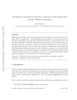 Asymptotic normality of wavelet covariances and of multivariate wavelet
  Whittle estimators