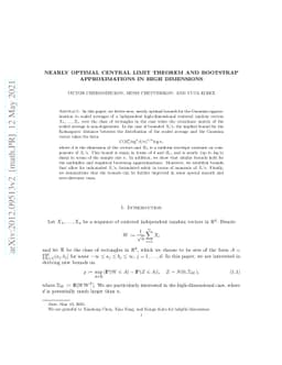 Nearly optimal central limit theorem and bootstrap approximations in
  high dimensions