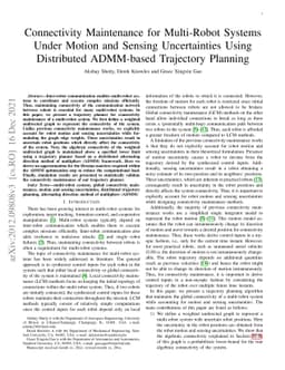 Connectivity Maintenance for Multi-Robot Systems Under Motion and
  Sensing Uncertainties Using Distributed ADMM-based Trajectory Planning
