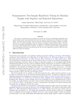 Nonparametric Two-Sample Hypothesis Testing for Random Graphs with
  Negative and Repeated Eigenvalues