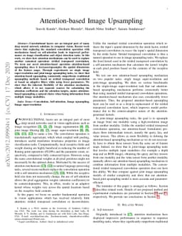 Attention-based Image Upsampling