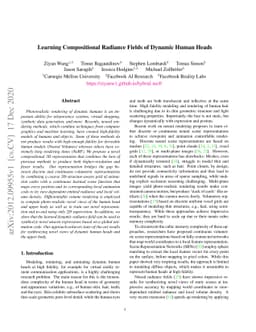 Learning Compositional Radiance Fields of Dynamic Human Heads