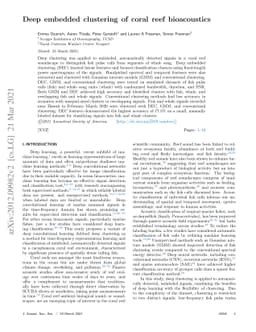 Deep embedded clustering of coral reef bioacoustics