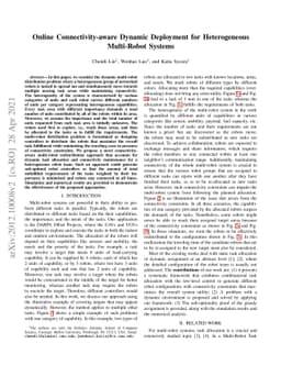 Online Connectivity-aware Dynamic Deployment for Heterogeneous
  Multi-Robot Systems