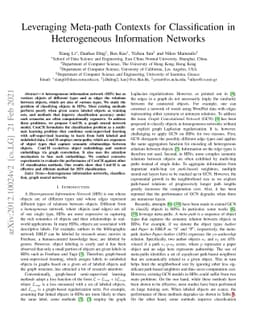Leveraging Meta-path Contexts for Classification in Heterogeneous
  Information Networks