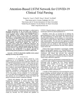 Attention-Based LSTM Network for COVID-19 Clinical Trial Parsing