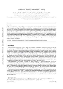 Fairness and Accuracy in Federated Learning