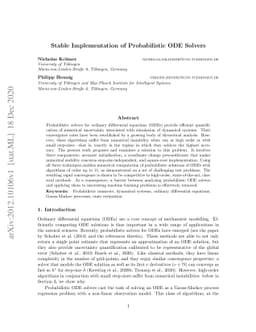 Stable Implementation of Probabilistic ODE Solvers