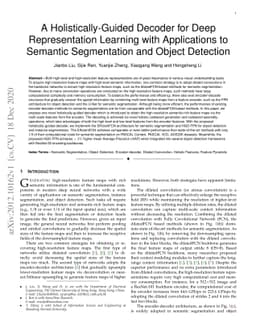 A Holistically-Guided Decoder for Deep Representation Learning with
  Applications to Semantic Segmentation and Object Detection