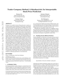 Trader-Company Method: A Metaheuristic for Interpretable Stock Price
  Prediction