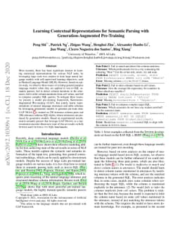 Learning Contextual Representations for Semantic Parsing with
  Generation-Augmented Pre-Training
