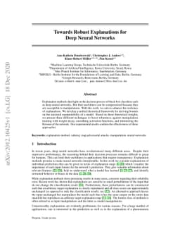 Towards Robust Explanations for Deep Neural Networks