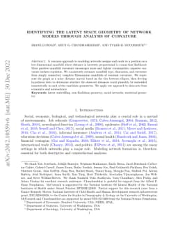 Identifying the latent space geometry of network models through analysis
  of curvature