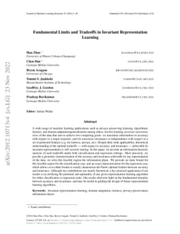 Fundamental Limits and Tradeoffs in Invariant Representation Learning