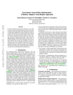 Uncertainty-Aware Policy Optimization: A Robust, Adaptive Trust Region
  Approach