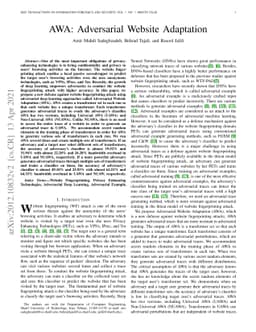 AWA: Adversarial Website Adaptation