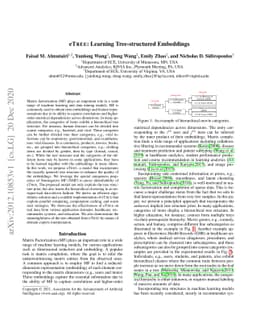 eTREE: Learning Tree-structured Embeddings
