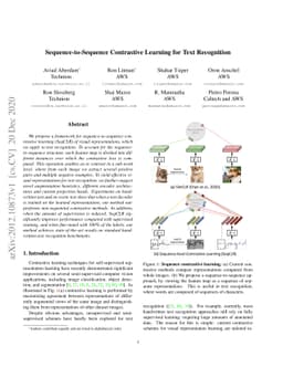 Sequence-to-Sequence Contrastive Learning for Text Recognition