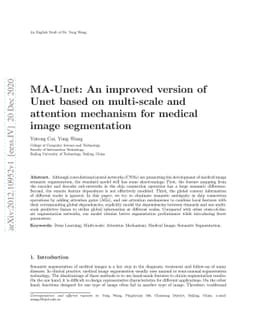 MA-Unet: An improved version of Unet based on multi-scale and attention
  mechanism for medical image segmentation