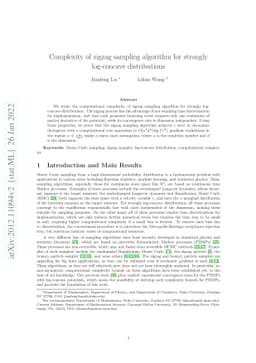 Complexity of zigzag sampling algorithm for strongly log-concave
  distributions