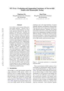 MT-Teql: Evaluating and Augmenting Consistency of Text-to-SQL Models
  with Metamorphic Testing
