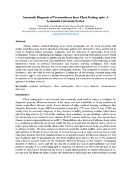 Automatic Diagnosis of Pneumothorax from Chest Radiographs: A Systematic
  Literature Review