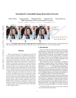 Searching for Controllable Image Restoration Networks