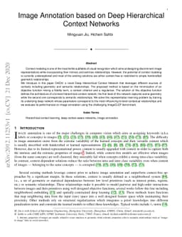 Image Annotation based on Deep Hierarchical Context Networks