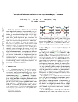 Centralized Information Interaction for Salient Object Detection