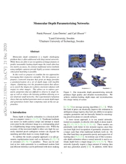 Monocular Depth Parameterizing Networks