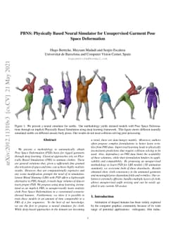 PBNS: Physically Based Neural Simulator for Unsupervised Garment Pose
  Space Deformation