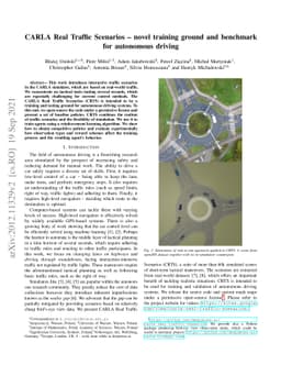CARLA Real Traffic Scenarios -- novel training ground and benchmark for
  autonomous driving