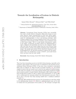 Towards the Localisation of Lesions in Diabetic Retinopathy