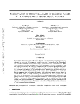Segmentation of structural parts of rosebush plants with 3D point-based
  deep learning methods