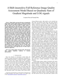 A Shift-insensitive Full Reference Image Quality Assessment Model Based
  on Quadratic Sum of Gradient Magnitude and LOG signals