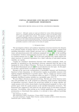 Copula Measures and Sklar's Theorem in Arbitrary Dimensions