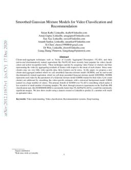 Smoothed Gaussian Mixture Models for Video Classification and
  Recommendation