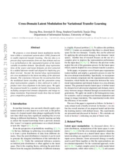 Cross-Domain Latent Modulation for Variational Transfer Learning