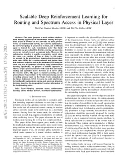Scalable Deep Reinforcement Learning for Routing and Spectrum Access in
  Physical Layer
